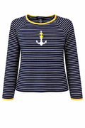 Nautical Pullover Sweater | Size L at Blue Sparrow Shop