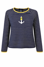 Nautical Pullover Sweater | Size L at Blue Sparrow Shop