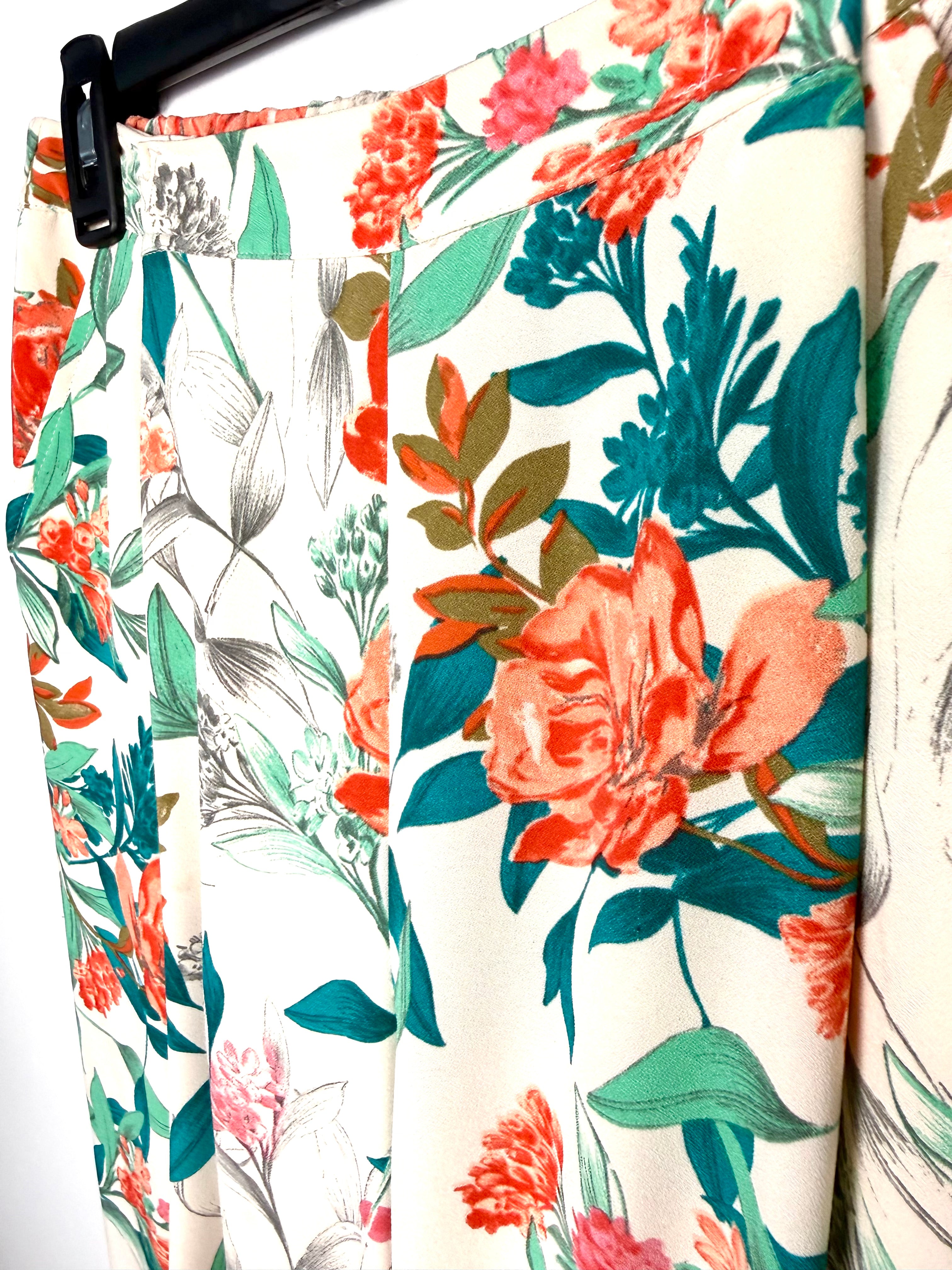 pleats on front of Guess  Floral Jogger Style Dress Pants at Blue Sparrow 