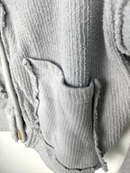pocket detail on front of 00% Cotton Vintage Havana Cropped Cardigan | Size S at Blue Sparrow Shop 
