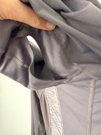 ponytail hood on Lululemon grey  zip-up cowl hoodie running jacket back view size 6 thumbhole athletic jacket — Blue Sparrow pre-loved activewear