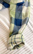 rolled cuff showing different plaid on 100% Cotton Lucky Brand Plaid Shirt | Size Mens M 