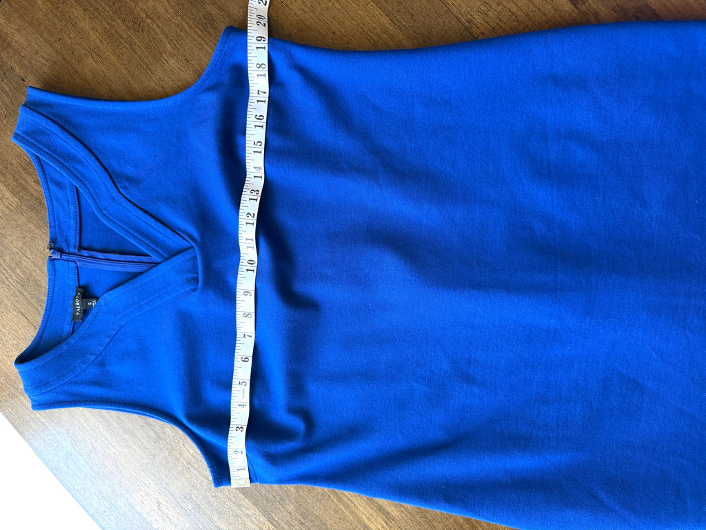 royal blue Talbots Sheath Dress at Blue Sparrow Shop measuring 38" bust 