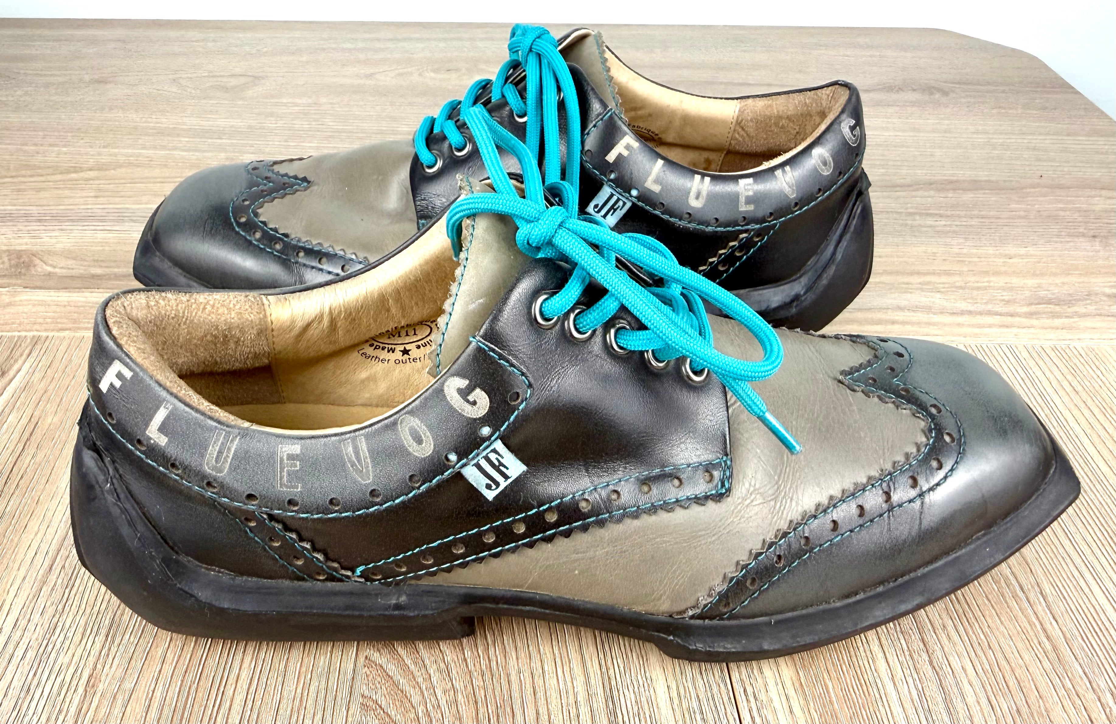 side and top of John Fluevog Future Angel Brogue Oxford