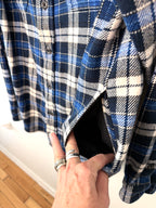 side pockets on Orvis 100% Cotton Plaid Shacket | Mens M