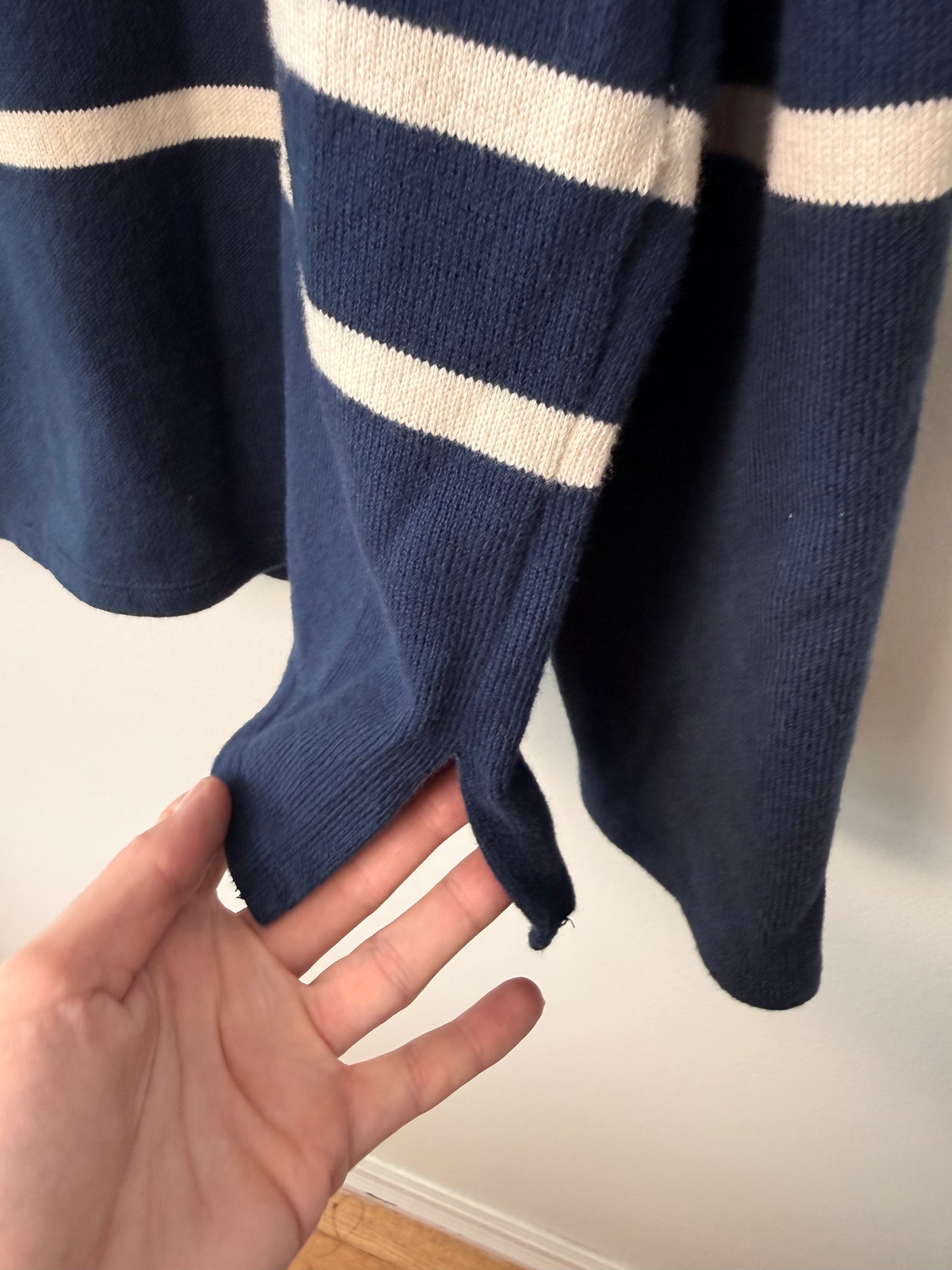 side slit detail on 100% Organic Cotton Eileen Fisher Sweater | Size L