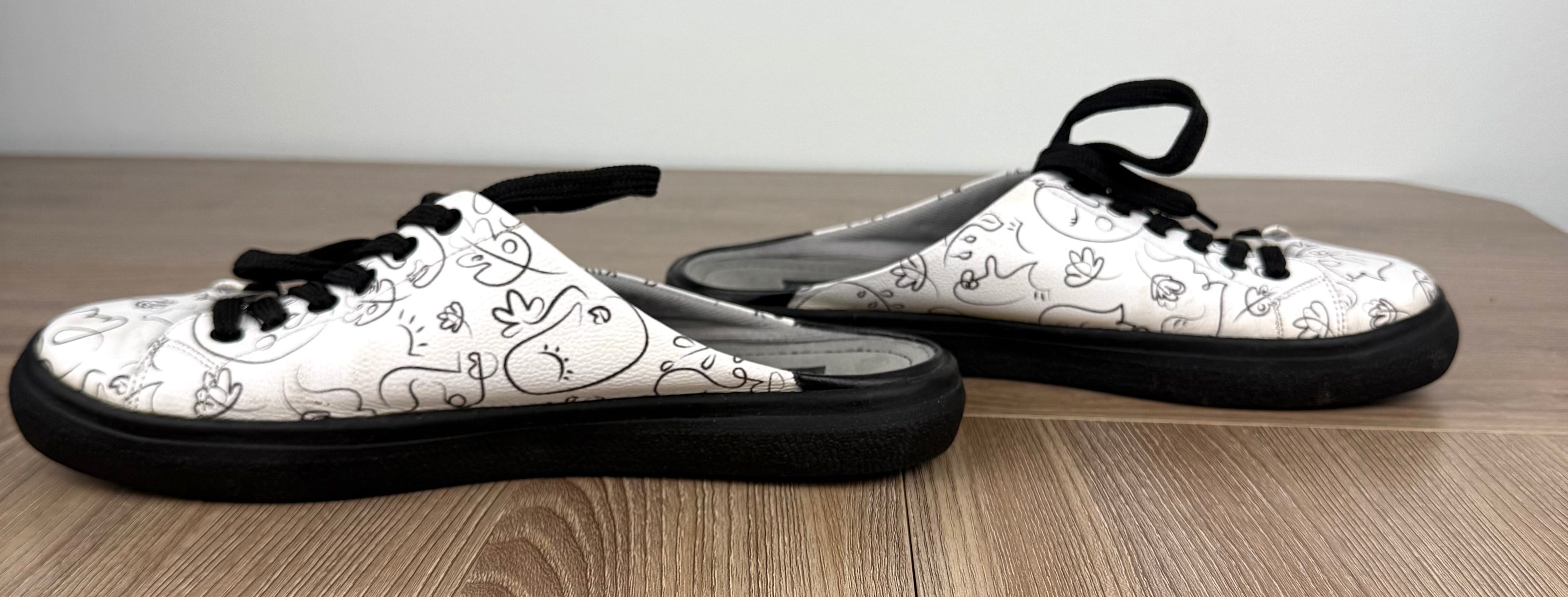 side view of Ana Maria Leather Lace-Up Mule Sneakers | Clogs