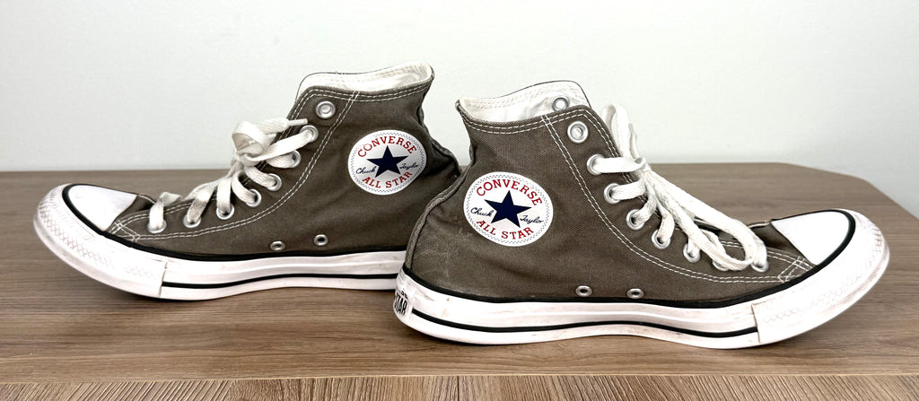 side view of Converse Chuck Taylor High Tops | Size 8.5 at Blue Sparrow Shop
