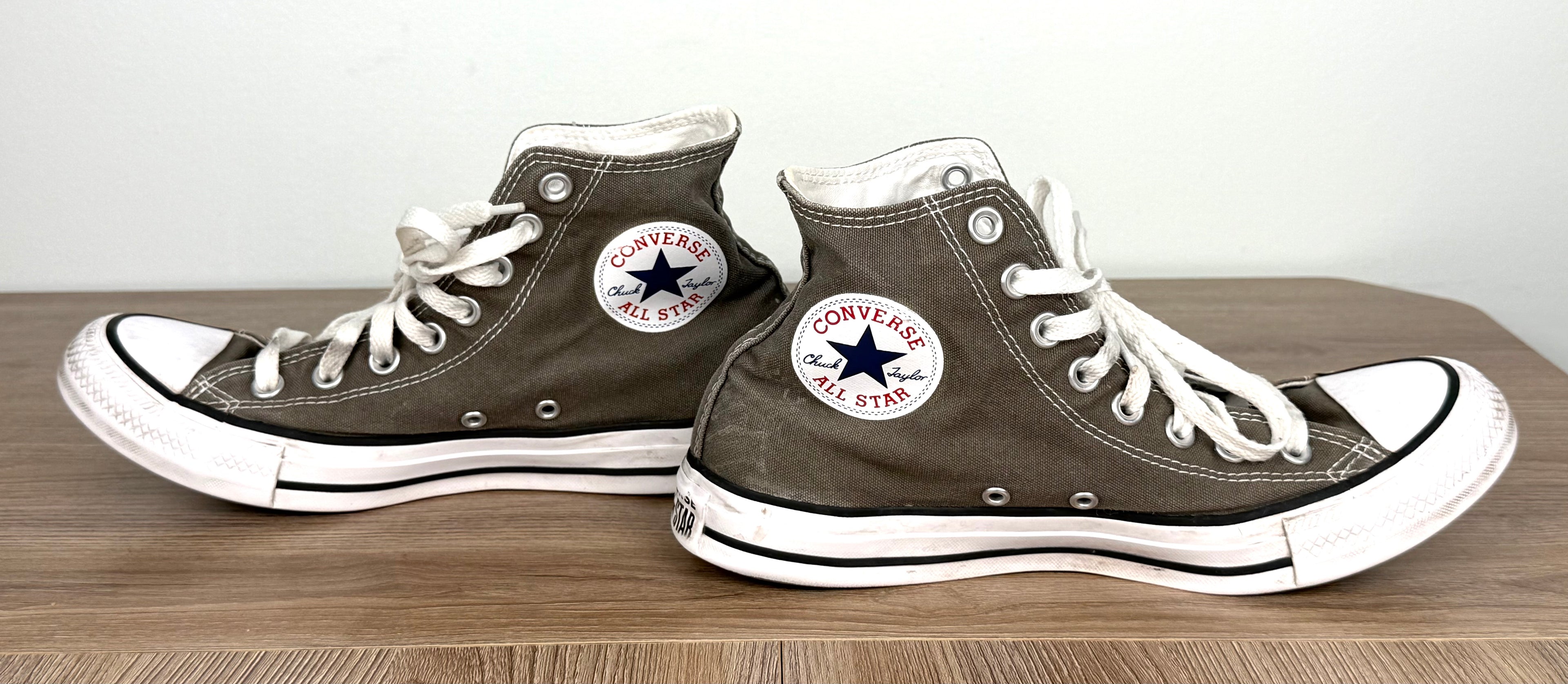 side view of Converse Chuck Taylor High Tops | Size 8.5 at Blue Sparrow Shop