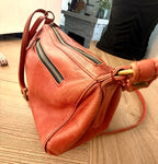 side view of Derek Alexander Leather Crossbody Bag 