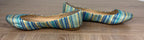 side view of back of Enzo Angiolini Crystal Rhinestone Striped Pointed Flats 