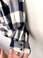 sleeve detail on 100% Cotton J Crew Buffalo Plaid Top | Size L