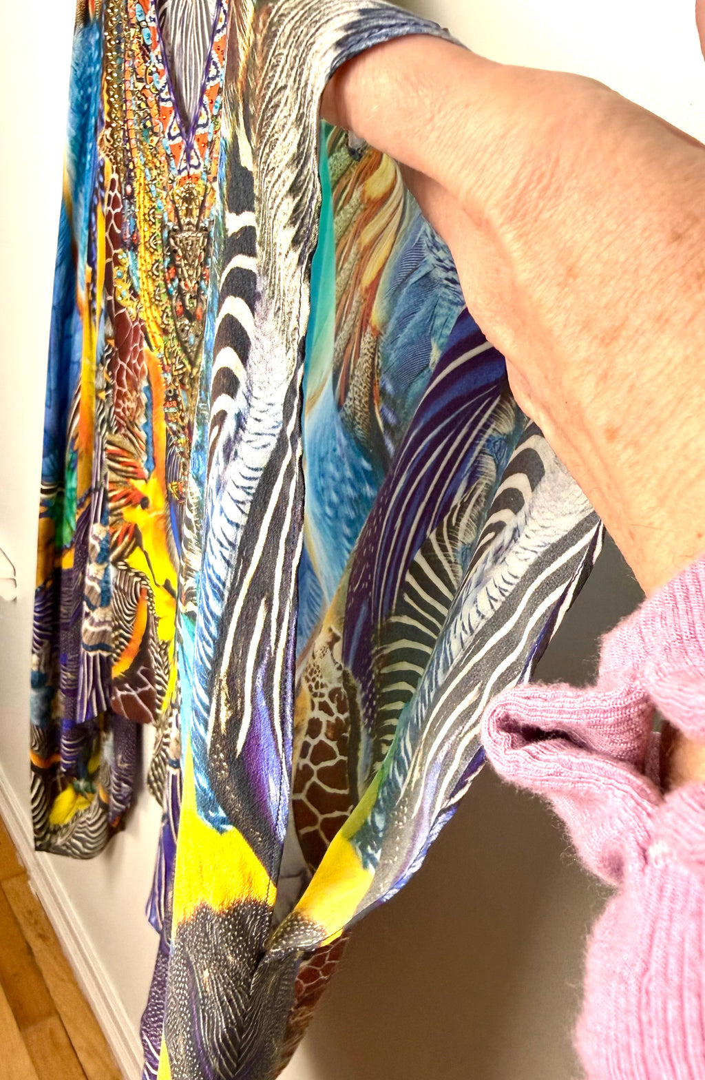 sleeve detail on CAMILLA Australia 2015 Short Silk Kaftan 100% silk kaftan - can be worn at least 3 ways