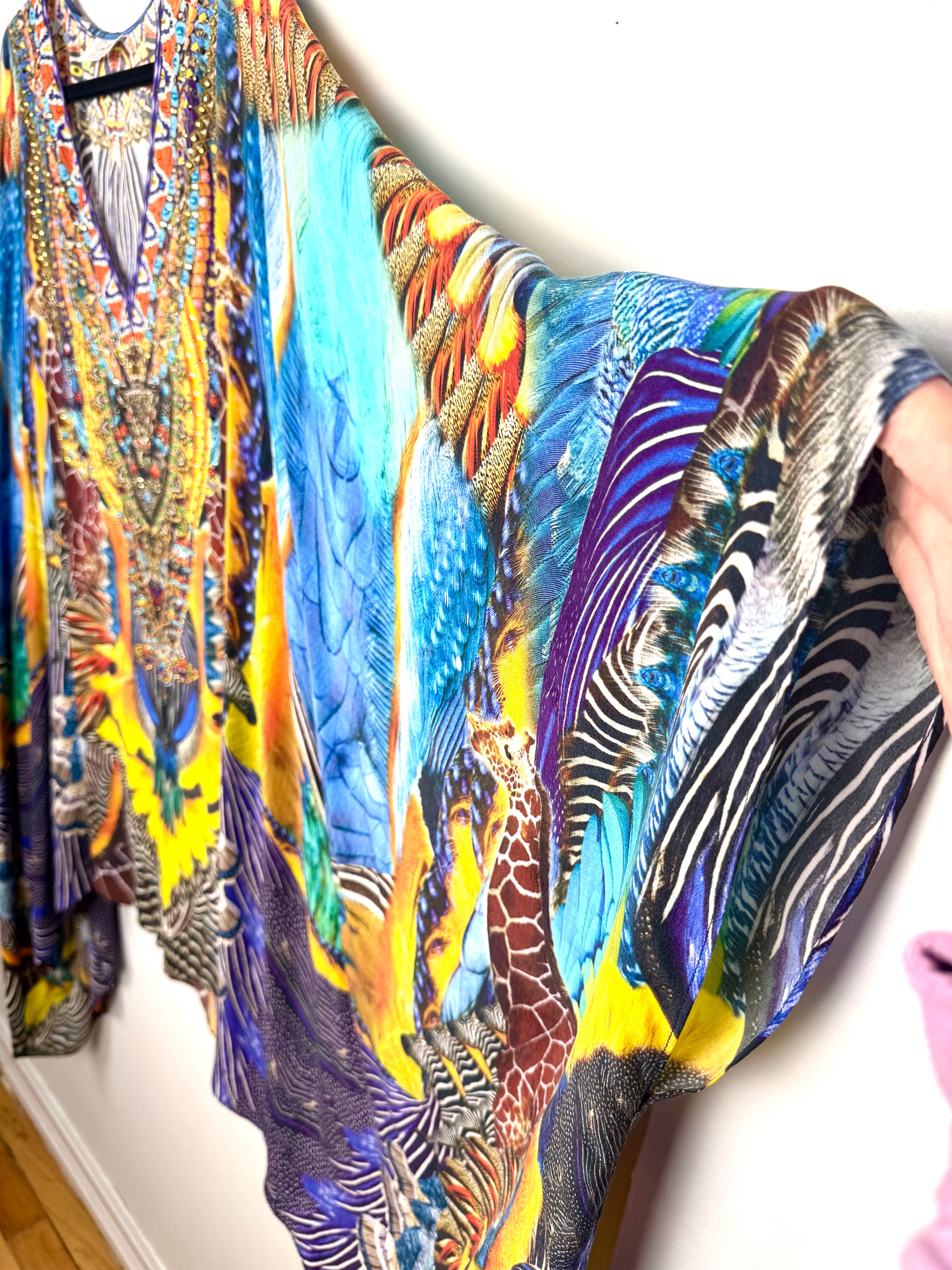 sleeve detail on CAMILLA Australia 2015 Short Silk Kaftan 100% silk kaftan can be worn 3 ways