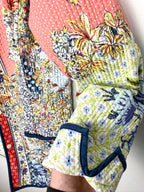 sleeve detail on Handmade Reversible Quilted Patchwork Jacket
