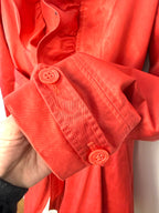 sleeve detail on THX Merci Collection ruffle trench coat jacket