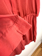 sleeve with slit on Zara tunic dress in brick red 