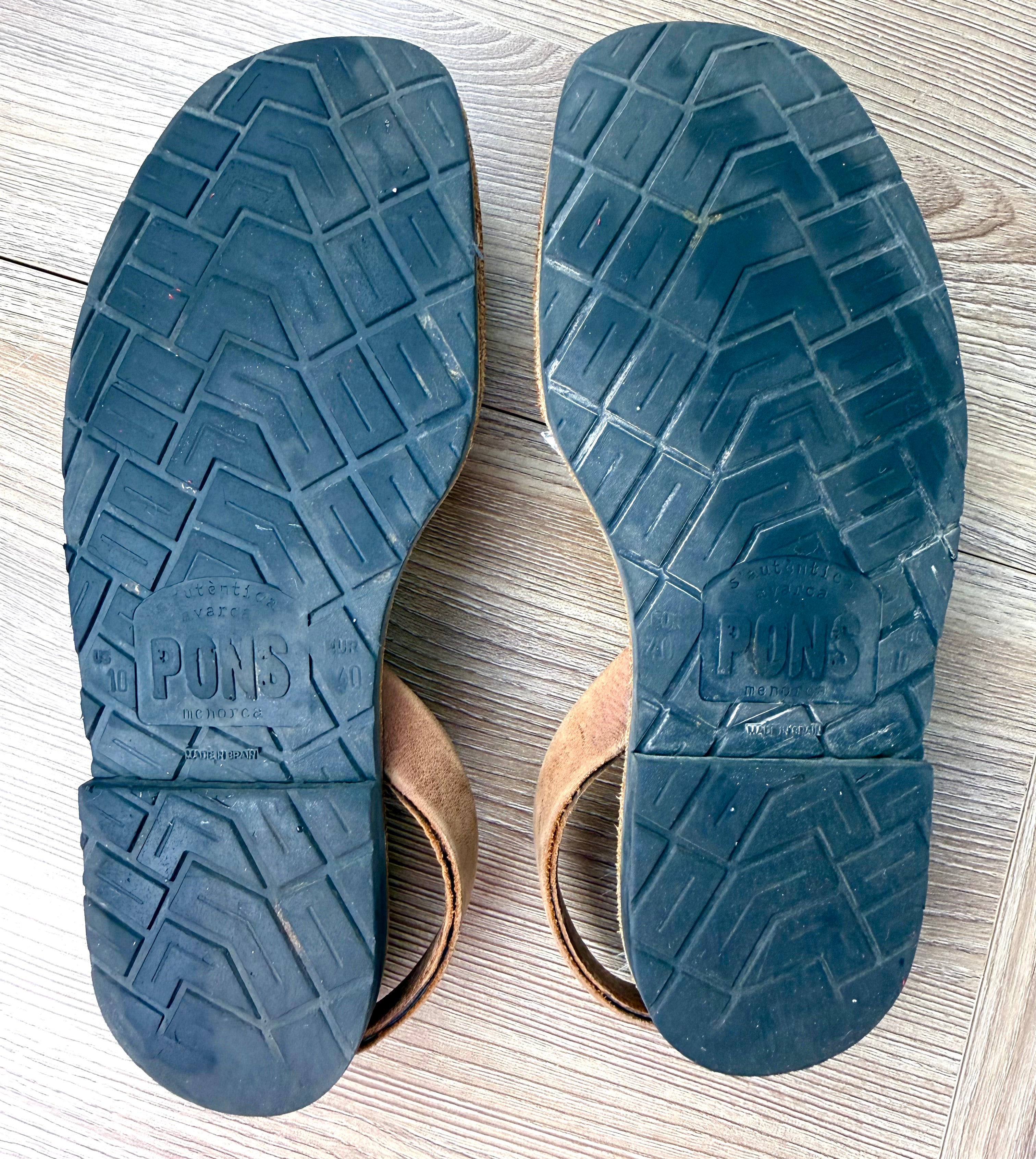 soles on PONS Avarca Leather Sandals | Size 40 at Blue Sparrow Shop