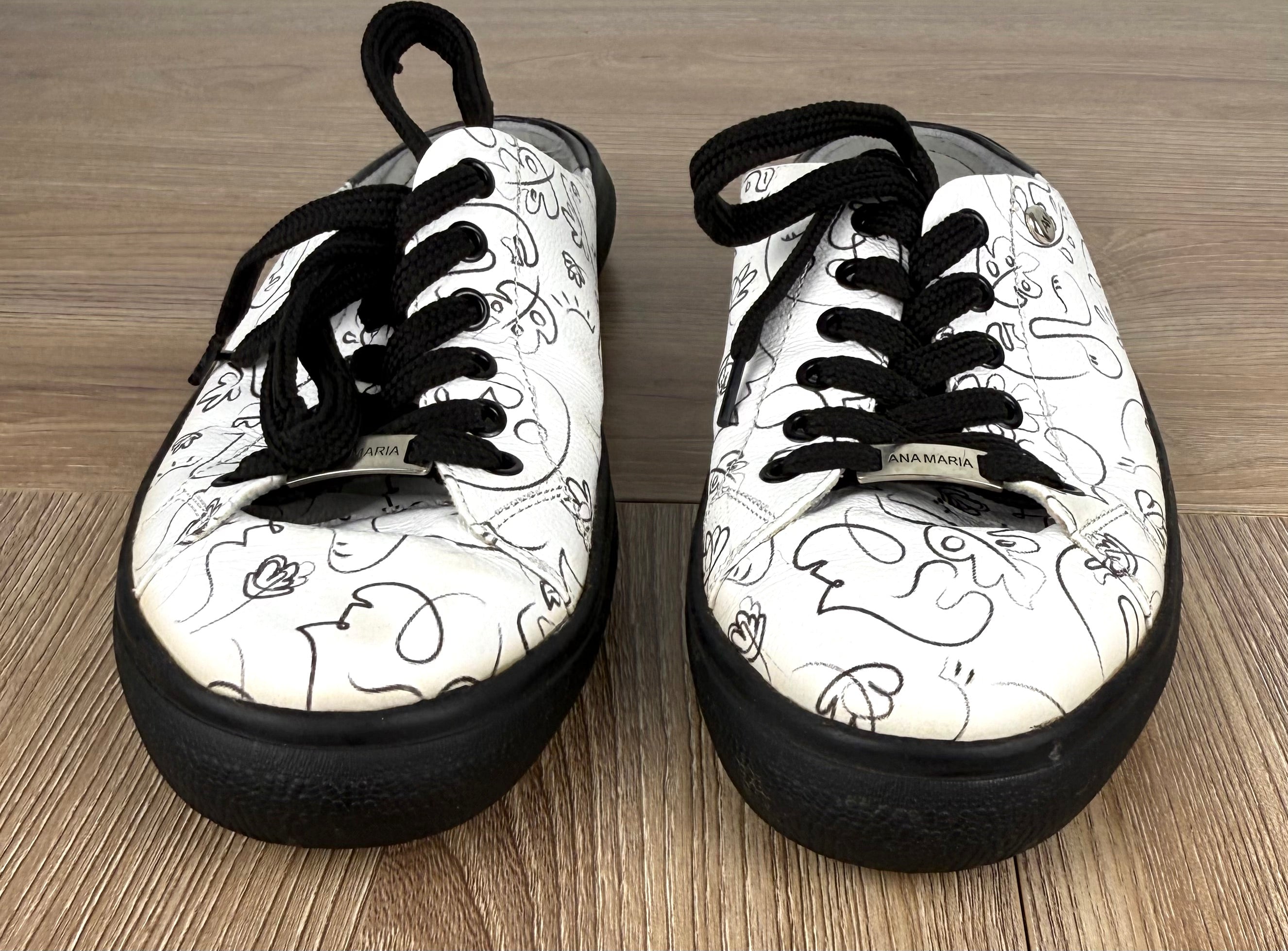 top of Ana Maria Leather Lace-Up Mule Sneakers | Clogs