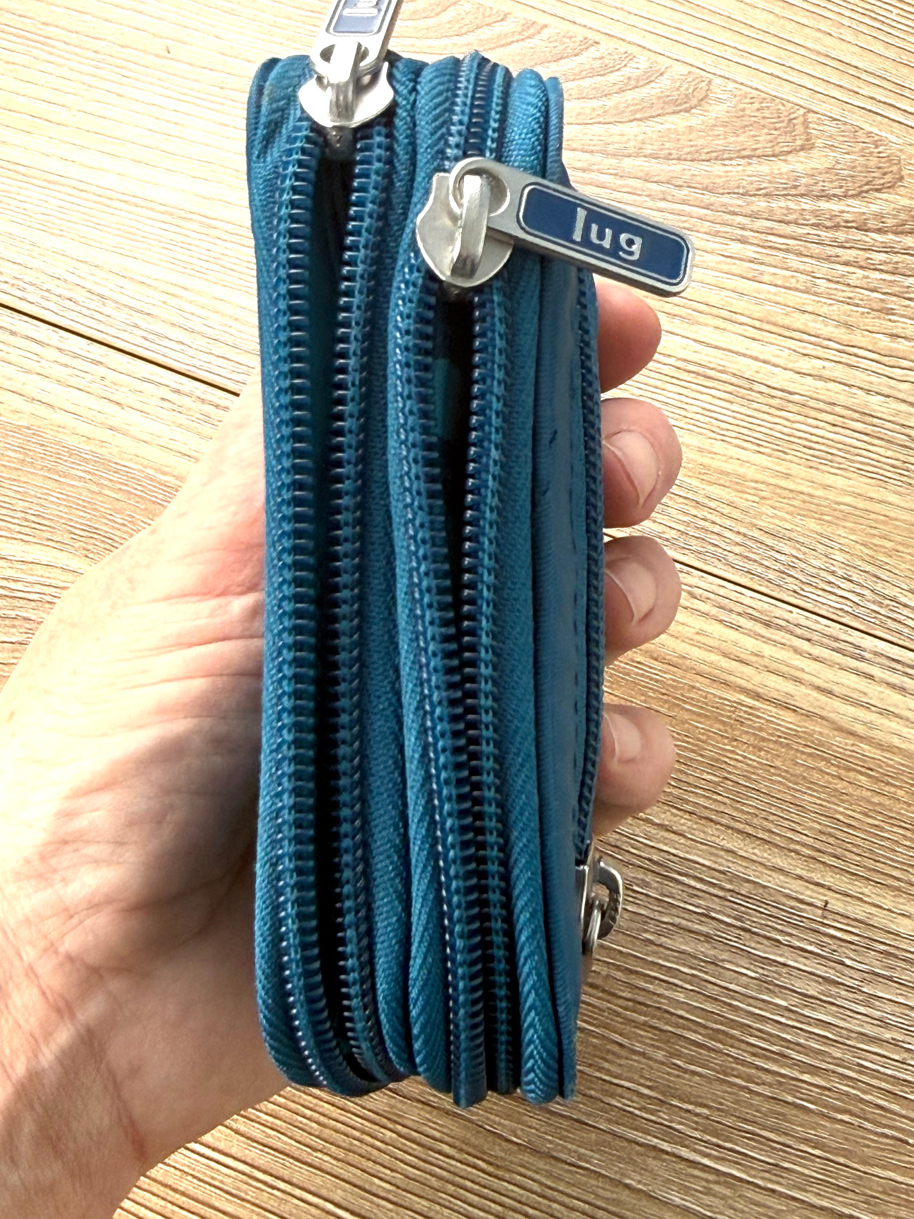 top view of NWOT Lug Double Zip Wallet 