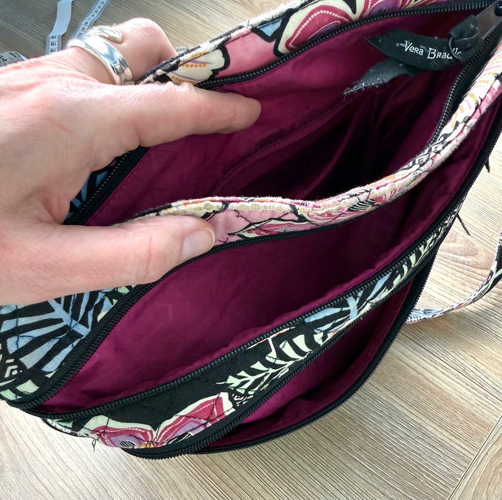 top view of Vera Bradley Quilted Crossbody Bag  at Blue Sparrow Shop