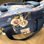 top view of double zip on Cath Kidston Floral Weekender Bag 
