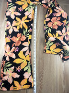 tropical floral wide leg pants measuring 29" inseam 