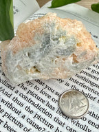 bottom of stilbite crystal