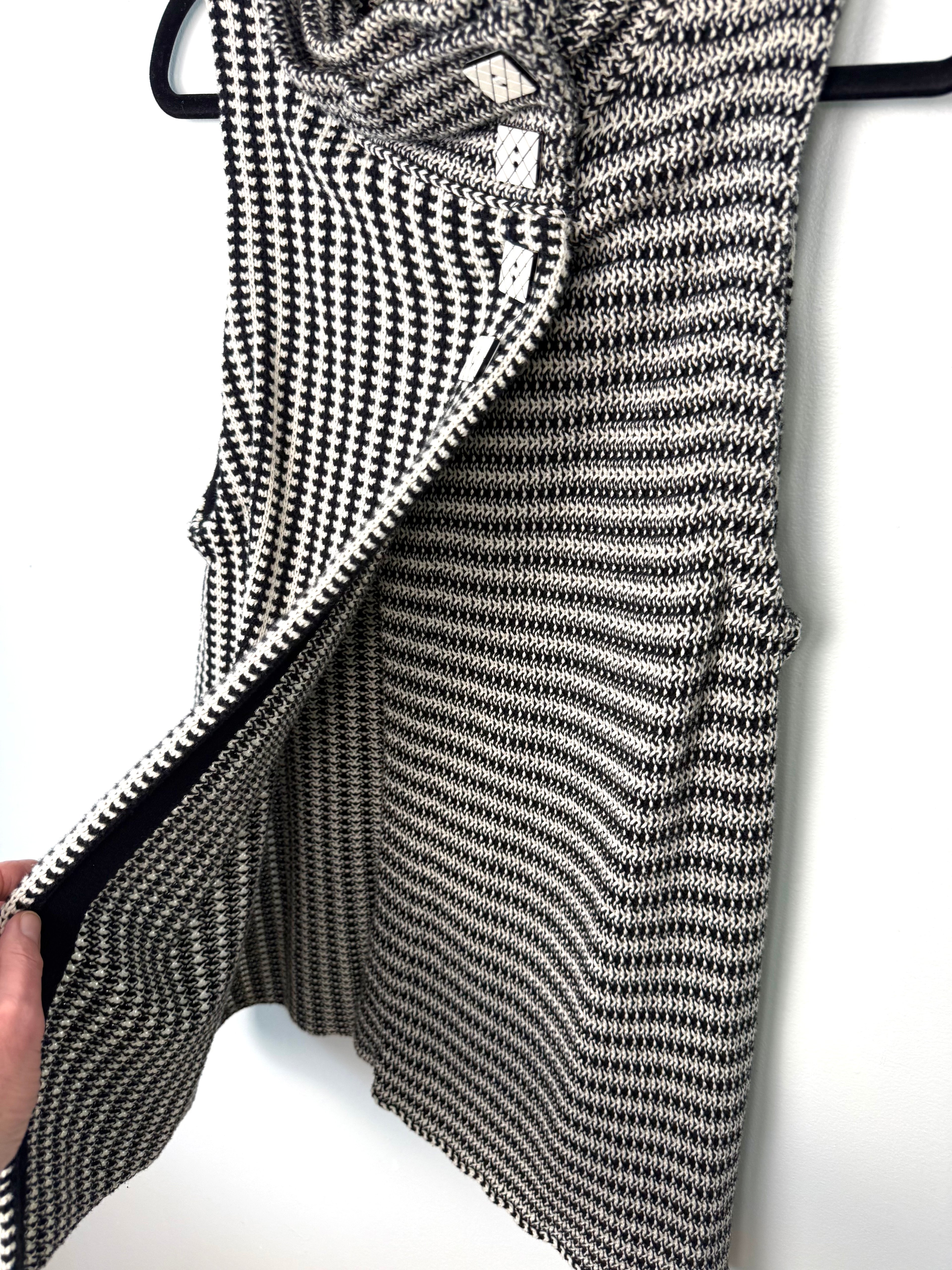 vest opening on 100% Cotton Habitat Brand Knit Cowl Neck Vest | Size M at Blue Sparrow Shop
