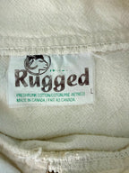 vintage label inside 100% Cotton Vintage Rugged Cotton Top | Oversized at Blue Sparrow Shop measuring 49" bust and 30" length 