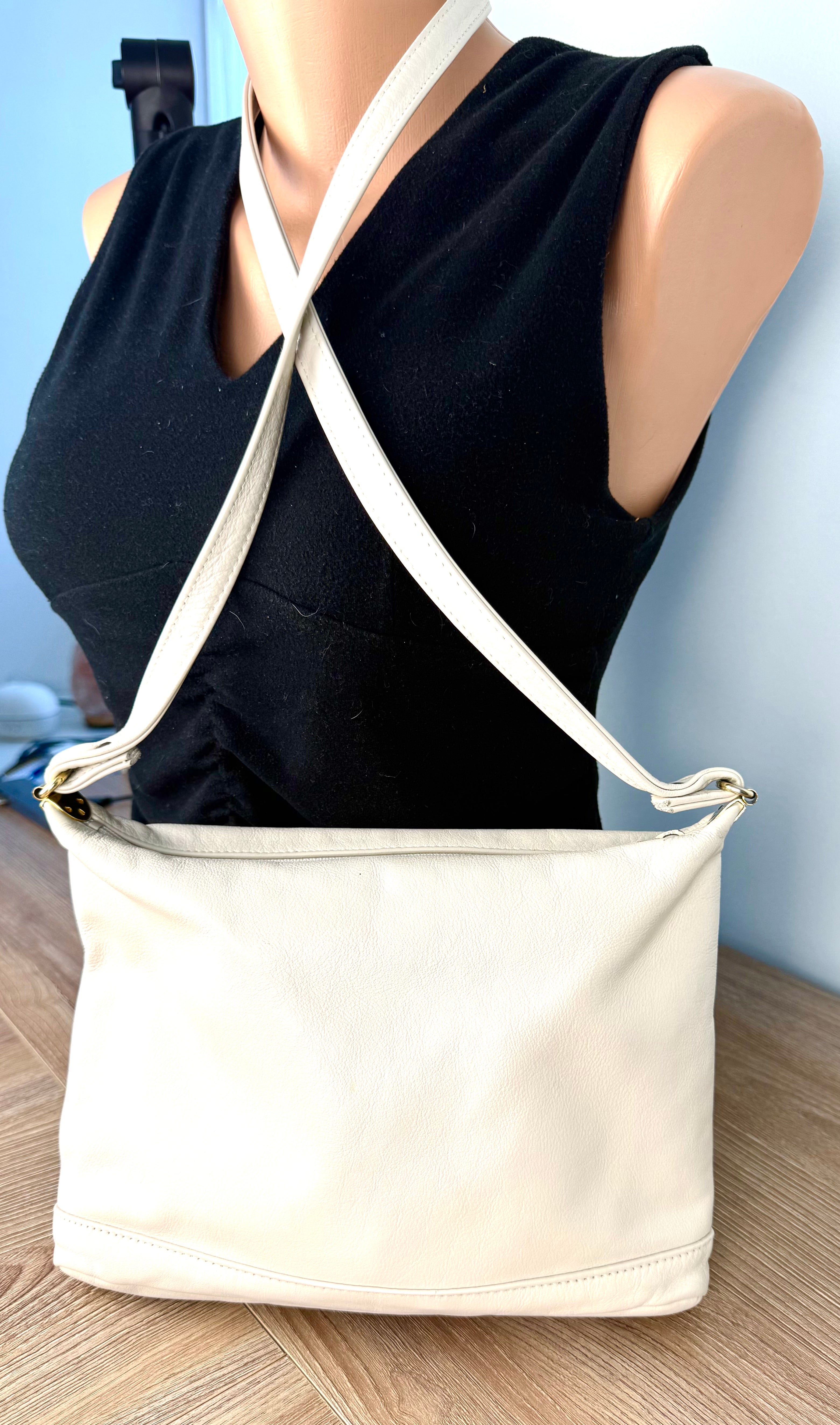 vintage leather 80's bag by Brixton Canada