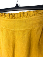 waist detail on Made in Italy Alessia Santi Linen Wide Leg Pants 