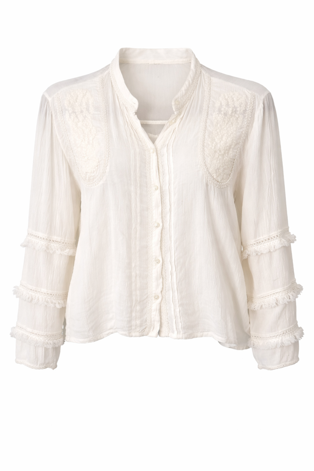 H&M Boho Cropped Peasant Blouse | OverSize S