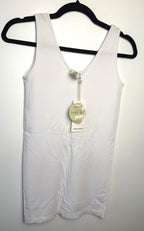 white coloured Bamboo Tank top by C'est Moi at Blue Sparrow Shop  on hanger